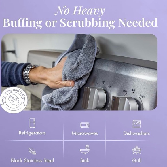 Therapy Stainlees Steel Cleaner & Polish 16oz Fingerprint & Residue Remover READ - Picture 3 of 10